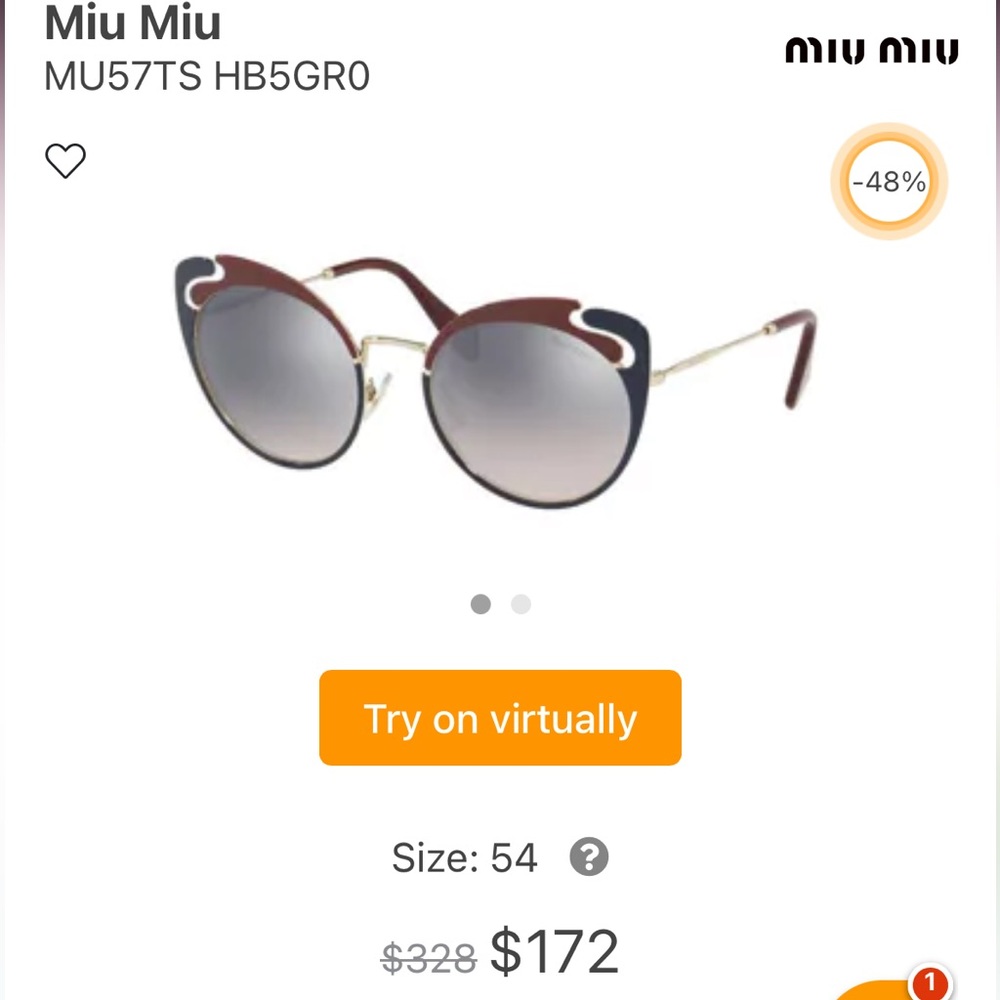 Miu Miu sunglasses NWT